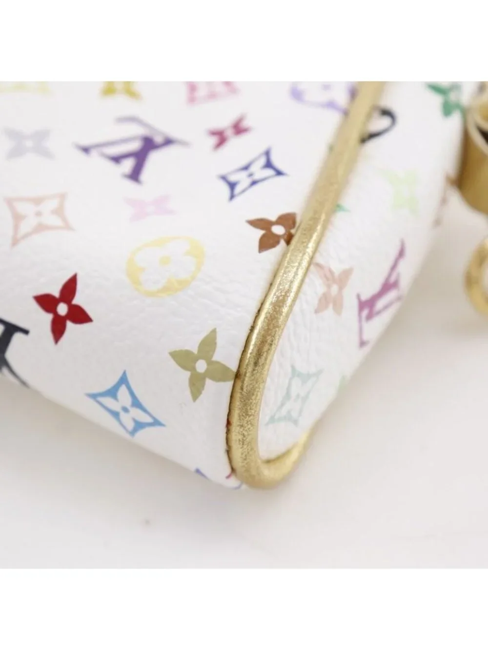 Louis Vuitton Kate Pouch Monogram Multicolor Blanc White Clutch - Picture 7 of 10